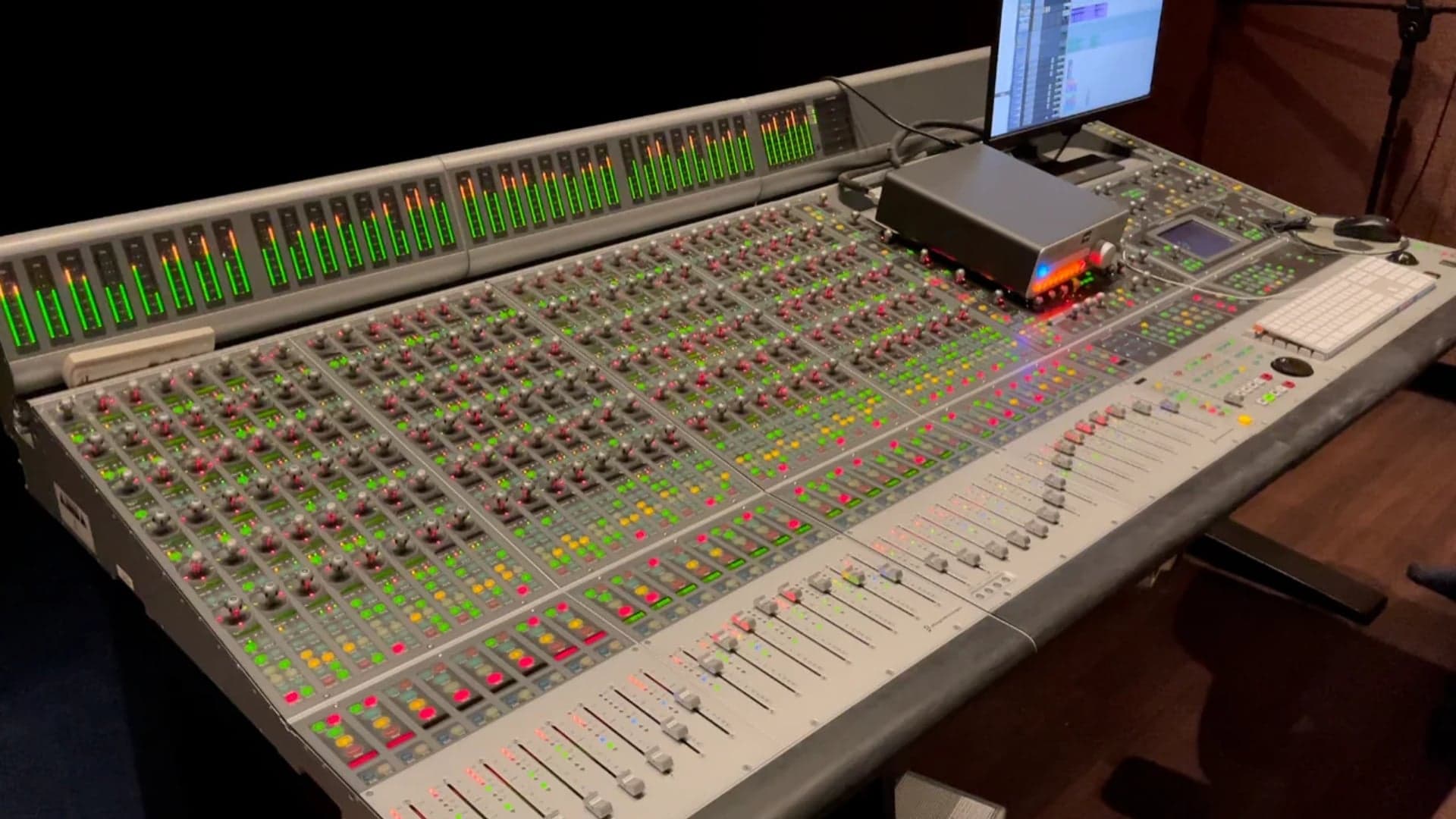 Large-format mixing console at Trisha Studios Mumbai
