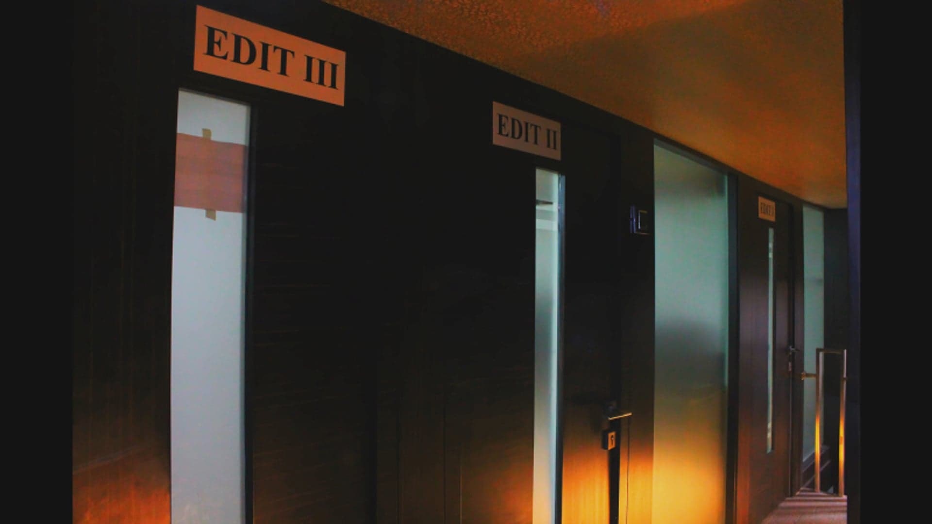 Editorial suites corridor — Trisha Studios Mumbai