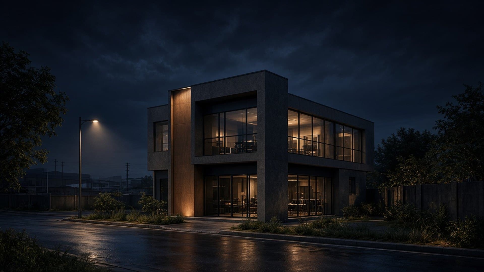 Illustration of a planned studio building for Trisha Studios Mohali