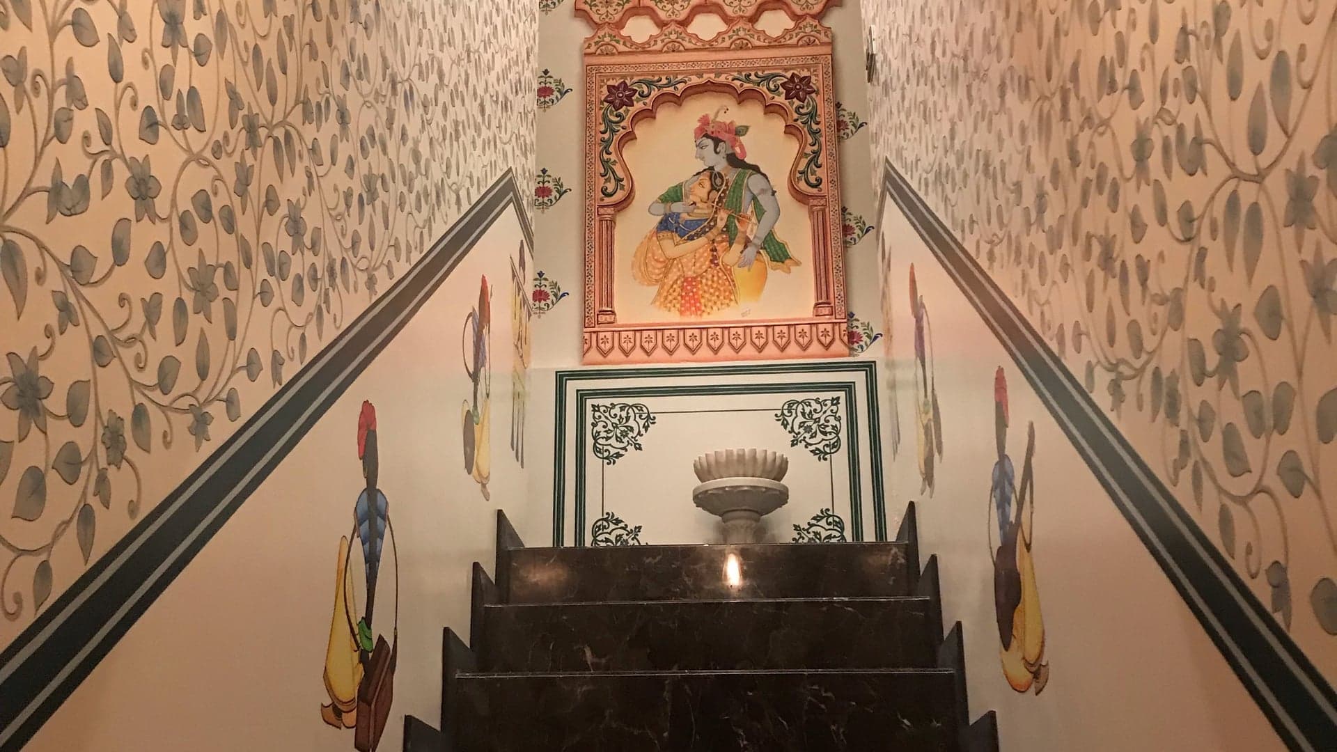 Staircase mural at Trisha Studios Mumbai